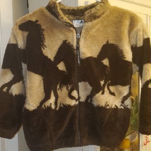 Vintage Black Mountain Horses Fleece kids 8